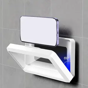 360° Rotating Bathroom Phone Case, Wall Mounted Shower Phone Holder, Waterproof Anti-fog Phone Support Stand For Bathroom Toilet
