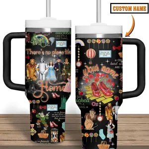 The Wizard Of Oz Movies Tumbler 20oz 40oz, Whimsical Fairytale Adventure Travel Mug, Storybook Aesthetic Gift, Stainless Steel Cup With Handle & Straw