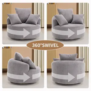 SWIVEL Compression Chair - Single-Seat Compression Chair with Crochet Yarn Material, Full Sponge Compression Swivel Chair