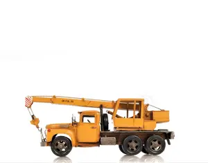 212 MAIN Metal Crane Truck Sculpture, Collectible Item, Hand-Painted Handcrafted Art with Contemporary Look (Model 401178)