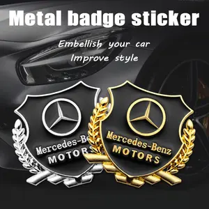 3D Metal Car Body Decal Sticker Emblem Wheat Badge Decoration, Fits Mercedes Benz AMG A/B/C/E/S Class W204 W205 W203 W206 W211 W212 W213 W201 W210 W220 W221 W222 W223 W251 GLC GLK CLA