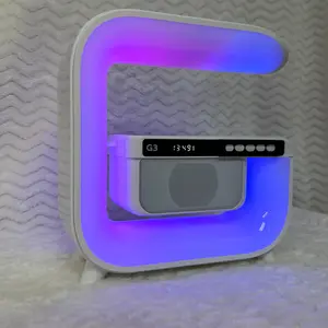 Wireless LED Charging Speaker with RGB Lighting, FM Radio, Clock and Music Player