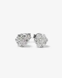 6MM Floral Moissanite Earrings