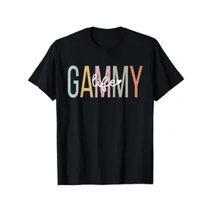 Gammy Life Gammy Grandma Gammy Grandmother T-Shirt, 100% Cotton T-shirts for Men Women,, breathable and comfortable, round neck, black, size S-XXXL, Fun printing, Summer gift, Retro street elements, Ideal gift for her  double    Vintage Metalcore Graphic