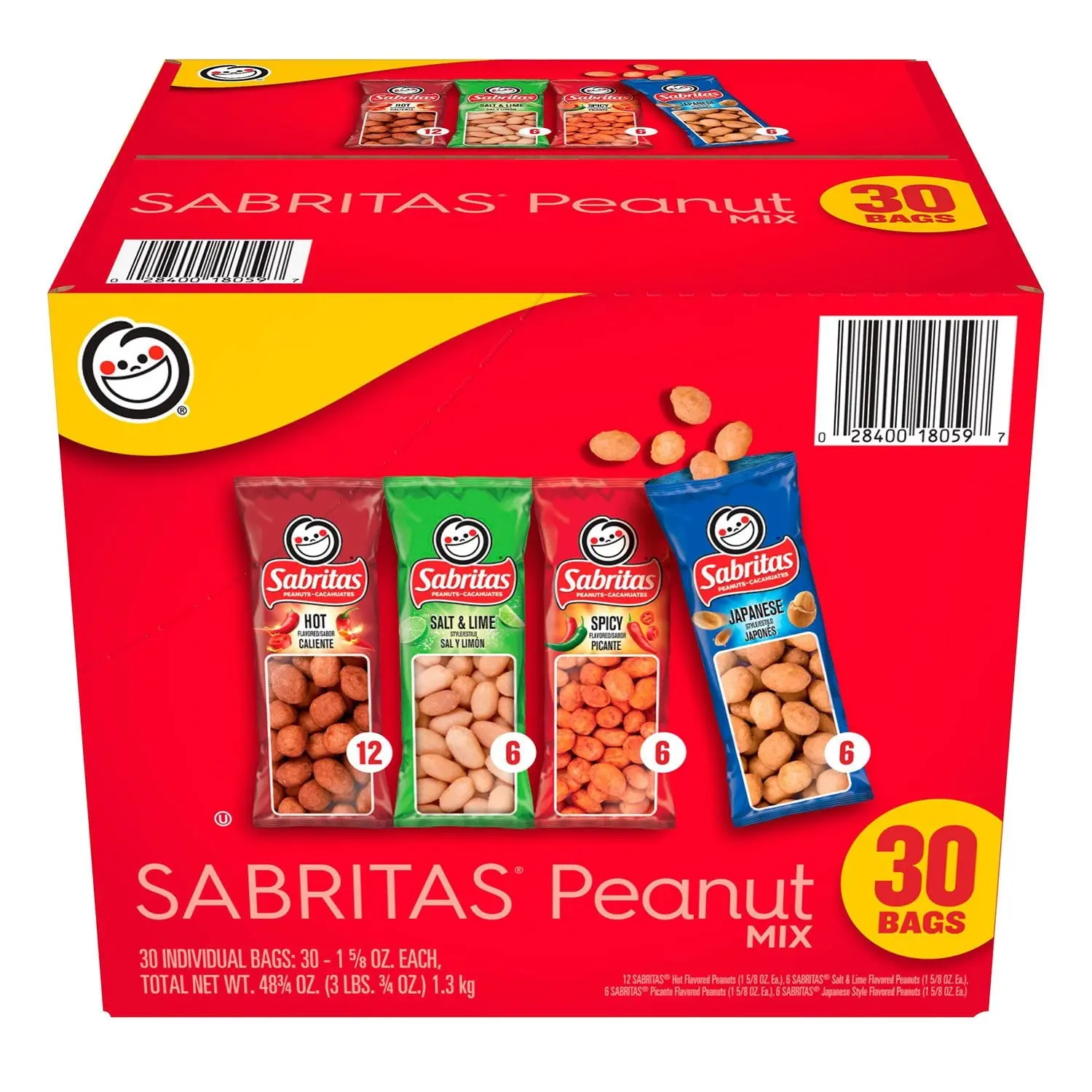 Sabritas Variety Pack Peanuts, 30 pk.Variety Pack Peanuts, 30 pk. Sabritas Variety Pack Peanuts, 30 pk.Variety Pack Peanuts, 30 pk.