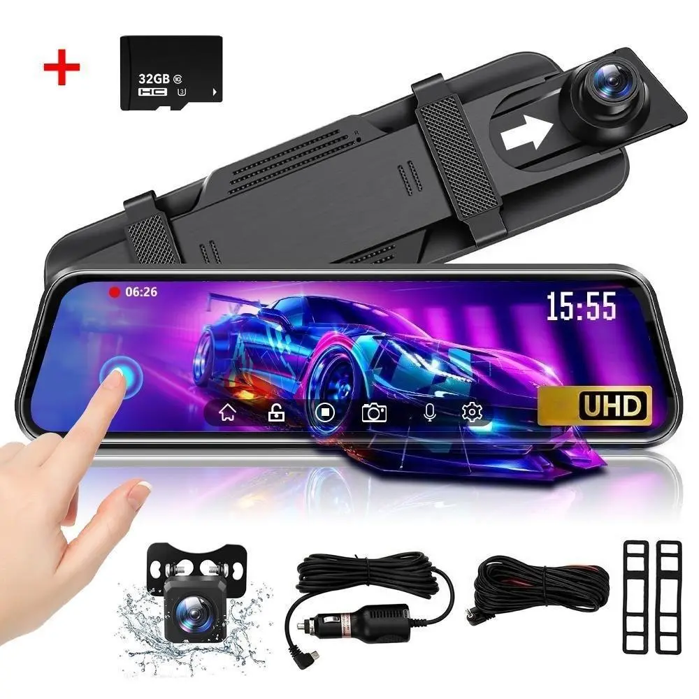 10" Car Dash Cam + 32GB Card