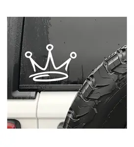 CROWN VINYL DECAL CAR TRUCK WINDOW LAPTOP STICKER FUNNY JOKE PRANK