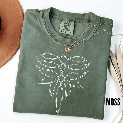 Comfort Colors Boot Stitch Tshirt Western Graphic Tee Rodeo Gift For Cowgirl Boho Apparel Country Music Nashville Girls Trip Cowgirl T-shirt