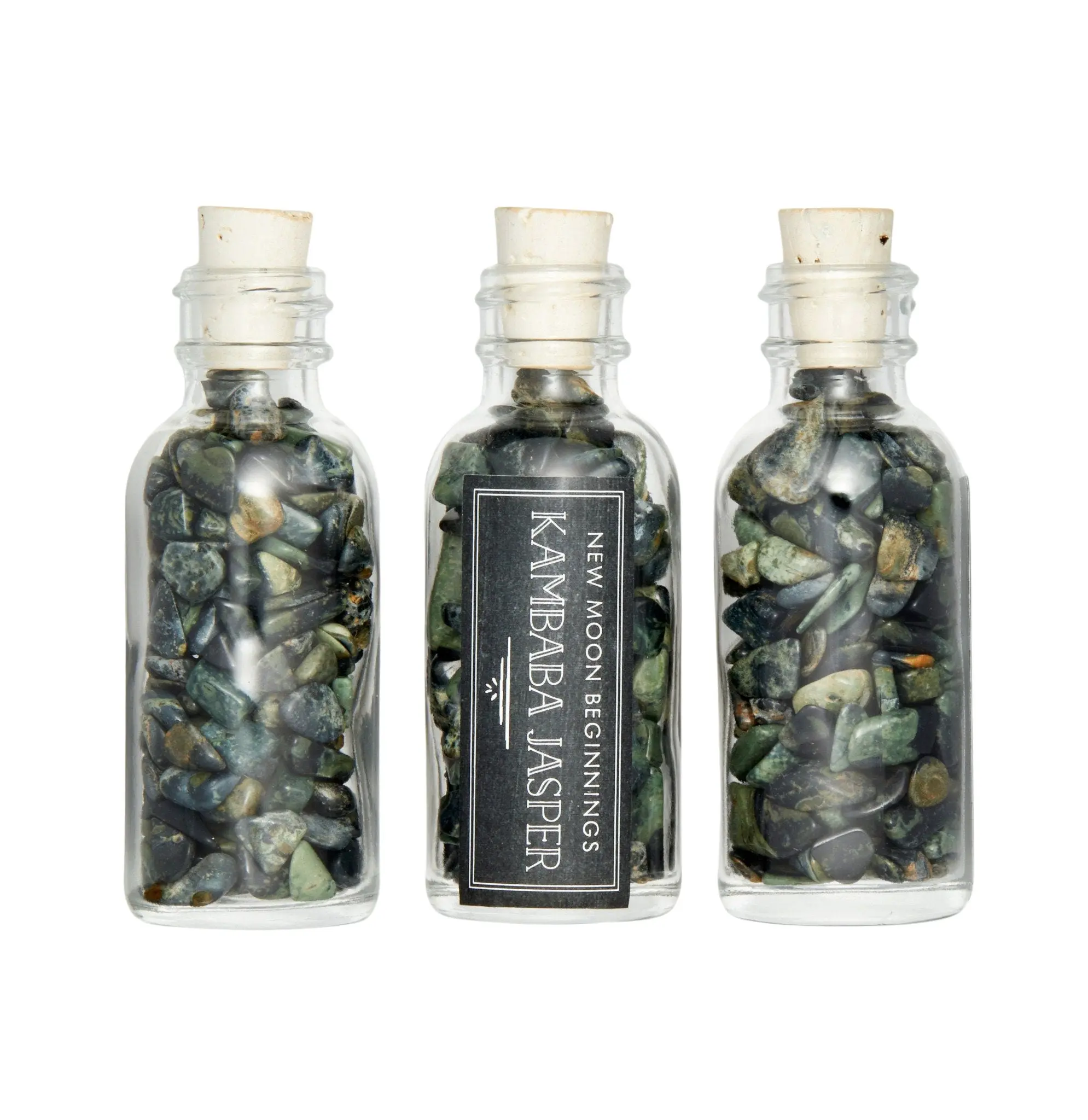 Kambaba Jasper Gem Bottle - Polished Chips of Kambaba Jasper Crystals