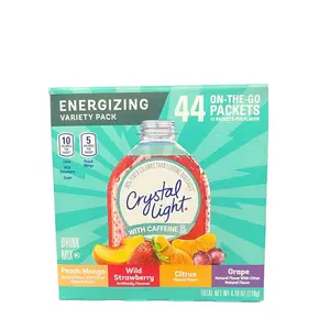 44 Packet Box Crystal Light Refreshing Variety Pack On The Go Drink Mix