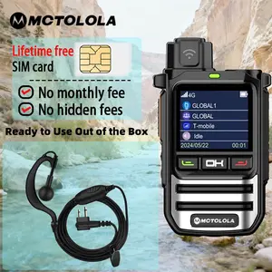 SIM card lifetime free large capacity battery supports long-term standby and ultra long distance communication. The two-way walkie talkie is durable and portable, with reliable communication. The handheld mini walkie talkie is suitable for hotel services