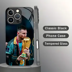 IPhone 17 Promax Messi pattern phone case Phone Case Tempered Glass Anti Drop, Anti Sweat Suitable for iPhone 16 15 14 13 12 11 XS Phone Protection Case football Protective Cellphone