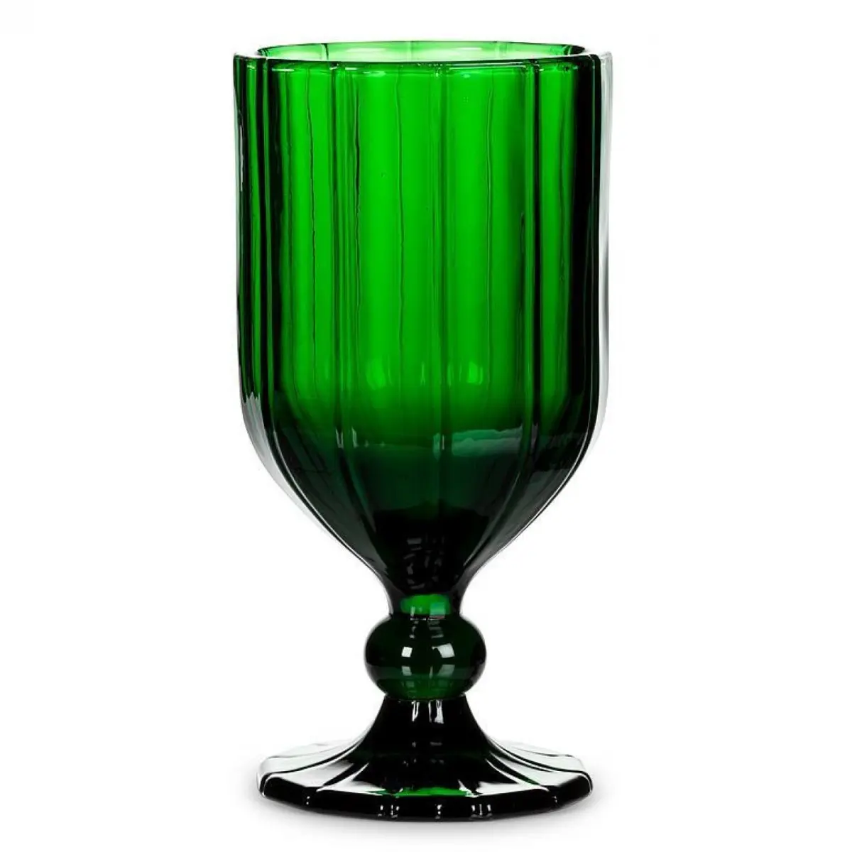 MDR Trading AB-27-MIDTOWN-GRN-Q01 6.5 in. 12 oz Panel Goblet Glass - Green