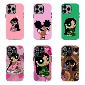 Trendy Cartoon P0w3rpuff Girls Phone Case|Stylish Lady Y2K Phone Case Anti|Gifts For Women |Cartoon Phone Case |Compatible For iPhone 17 16 15 14 13 12 11 for Samsung S21 S22 S23 S24 S25 Phone Case|Tough phone case|Halloween gift