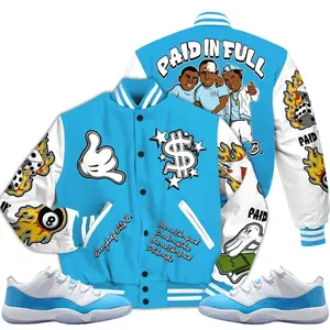 11 Low University Blue Varsity Jacket, Low University Blue 11s Outfits, Money Paid In Full Unisex T-Shirts To Matching Sneakers
