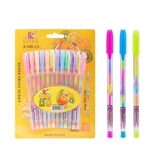 6-12 Pack Multicolor Glitter Neutral Aesthetic Pens, Fine Tip Rainbow Gradient, Ideal for Fluorescent Marking, Office & Classroom Use, Fine Point Pens