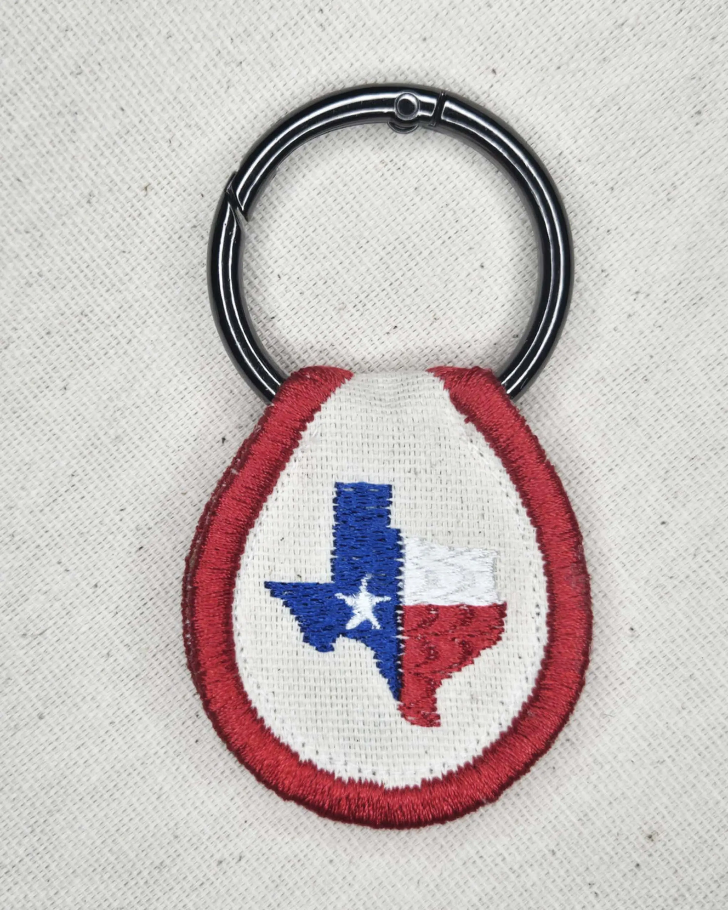 The Great State of Texas - Double Sided Patch Keychain, Bag Decoration, Zipper Pull, Carabiner