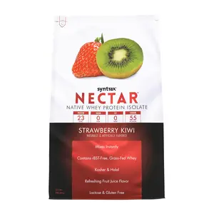 Syntrax Nutrition Nectar 100% Whey Protein Isolate Strawberry Kiwi Flavor 2 lbs Supplement for Muscle Recovery Growth 23g Protein Per Serving US Made Fitness