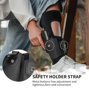 Concealed Carrying Ankle Holster, Elastic Deep Concealed Leg Holster, with Cartridge Bag/Bag, Suitable for Both Men and Women, Both Left and Right Hands Can Draw Guns