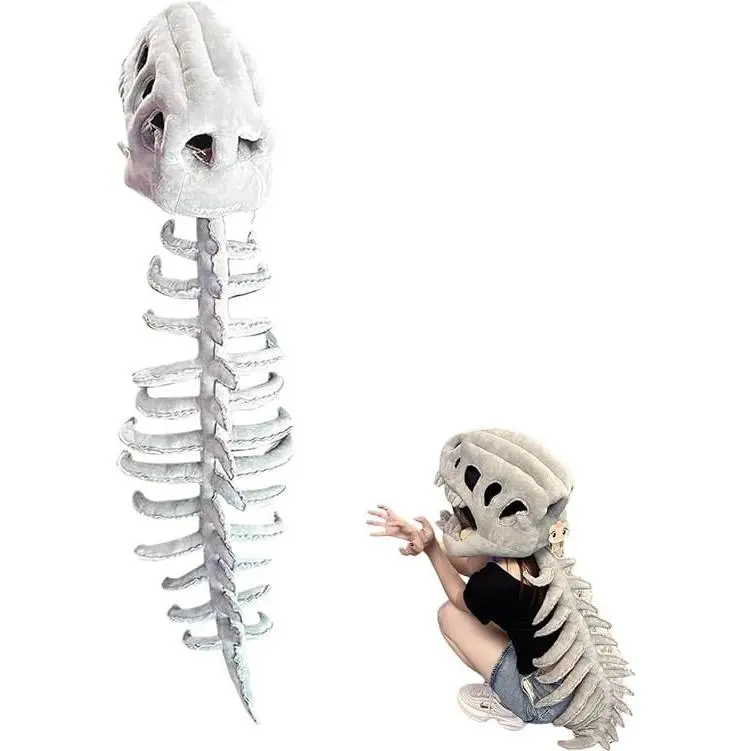 Unisex Plastic Flexible Dinosaur Skeleton Toy, Soft 3D Funny Figure with Blocks, Party Favors for Kids Above 12, Classic Novelty Action Toy Figure