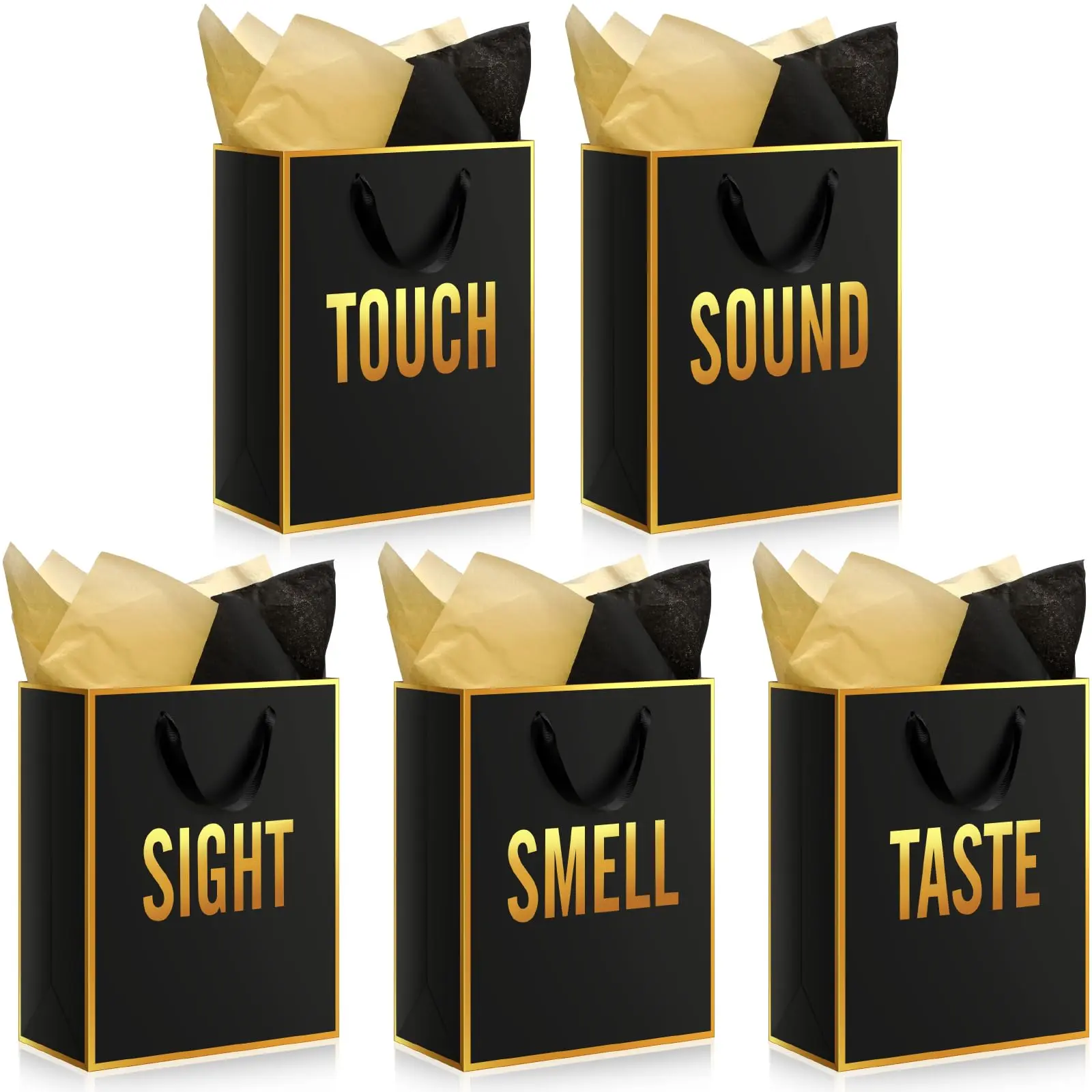 Black&Gold(with 2 Color Tissue),8.3 x 4.3 x 10.6 I