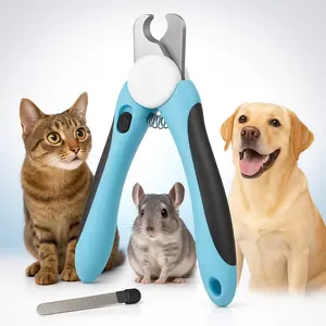 Pet Nail Clippers & Trimmer for Dogs, Cats & Small Animals – Stainless Steel, Safety Guard, Bonus Nail File