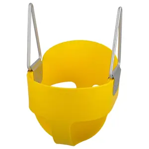 SWING SET STUFF INC. Highback Full Bucket Swing Seat Yellow Tough Polyethylene Rust Resistant Weather Resistant for Residential Use