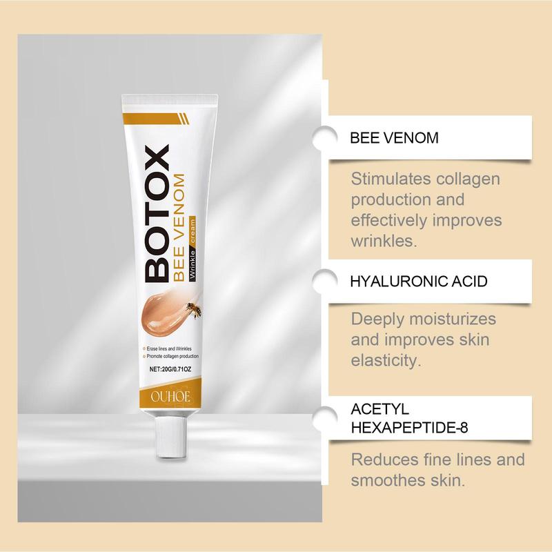 2-Pack Botox Bee Venom Anti-Aging Cream (0.71 Oz) – Targets Wrinkle Removal, Boosts Firming & Lifting, Delivers Moisturizing & Recovery, Ideal for All Skin Types