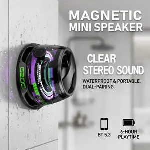 CircuiLiving G200 Portable Wireless Stereo Speaker IP4 Waterproof 5H Playtime TWS Pairing Strong Bass Phone Stand with RGB Lights for iPhone Android Laptop Tablet Perfect Gift for Men Outdoor Camping Hiking Home - Audio, Smartphone