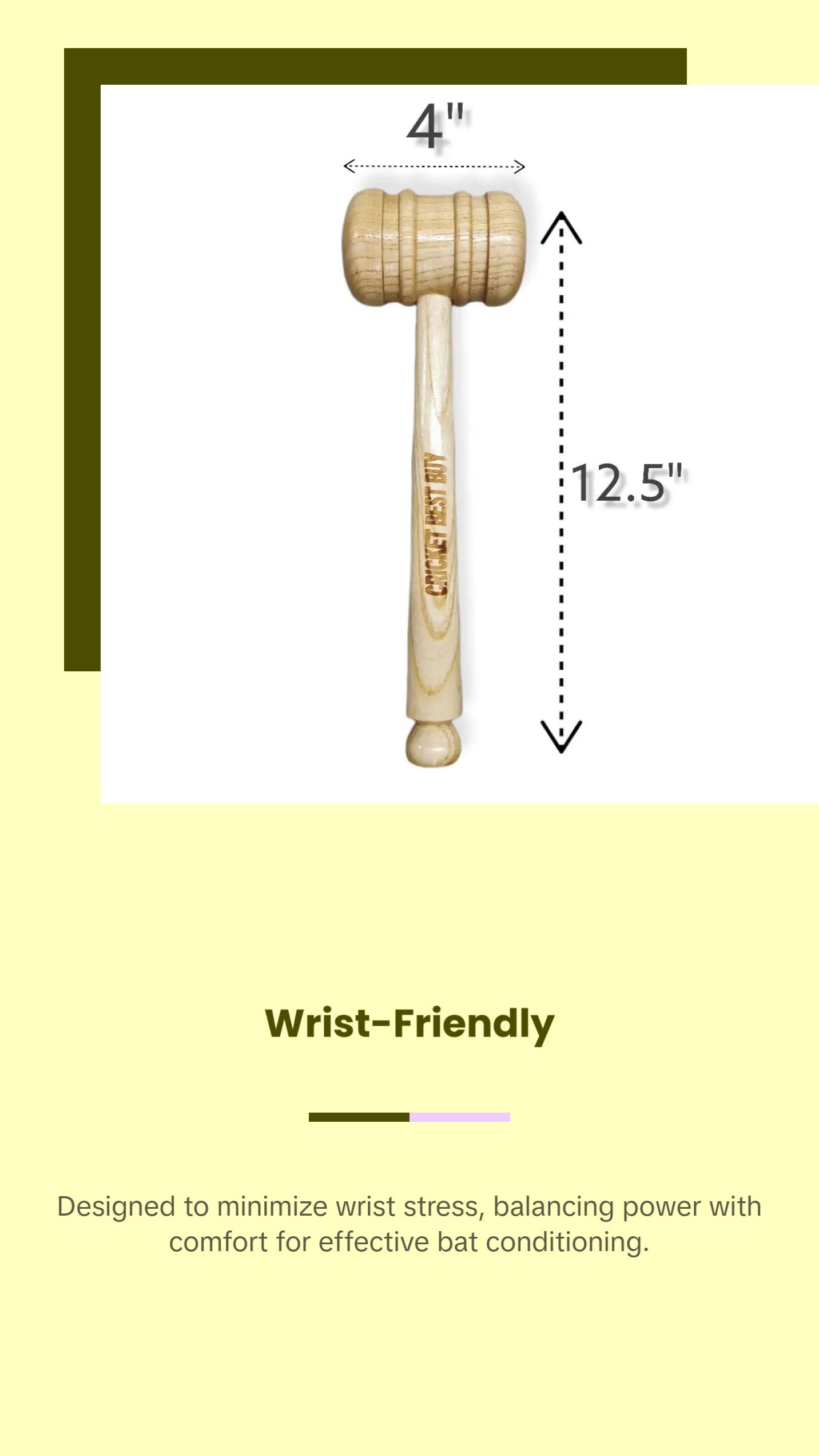 CBB Cricket Bat Mallet Wooden Pro Knocking Bat Hammer