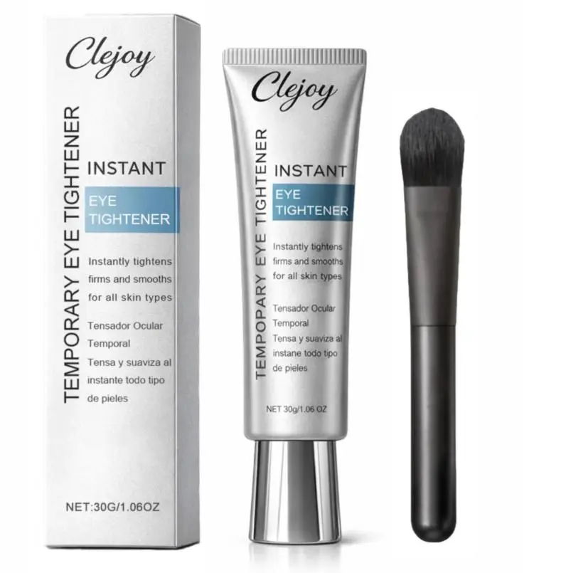 Kinisphere Instant Eye Tightening Cream - Temporary Firming & Smoothing Under Eye Treatment Gel for Wrinkles and Fine Lines, Eye Mask Brush Set Included (30g) Gentle Brightening Radiance Soothing