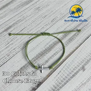 Waterproof Cross Bracelet - Handmade by Son Shine Shells
