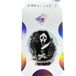 Hello Ghostface Horror Movie Magsafe Popsocket Magsafe Phone Grip Halloween Gift for Friend Girl Friend Acrylic Resin Phone Grip Kindle Grip Bookish