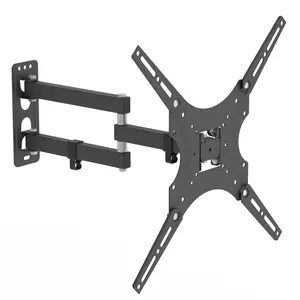 LEADZM TMX400 26-55" Adjustable Wall Mount Bracket Rotatable TV Stand with Spirit Level - Save Space, 30kg Load Capacity, High-Quality Steel, Easy Installation