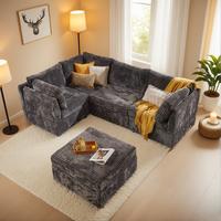 Grey, 5 Seats, Sofa Bed