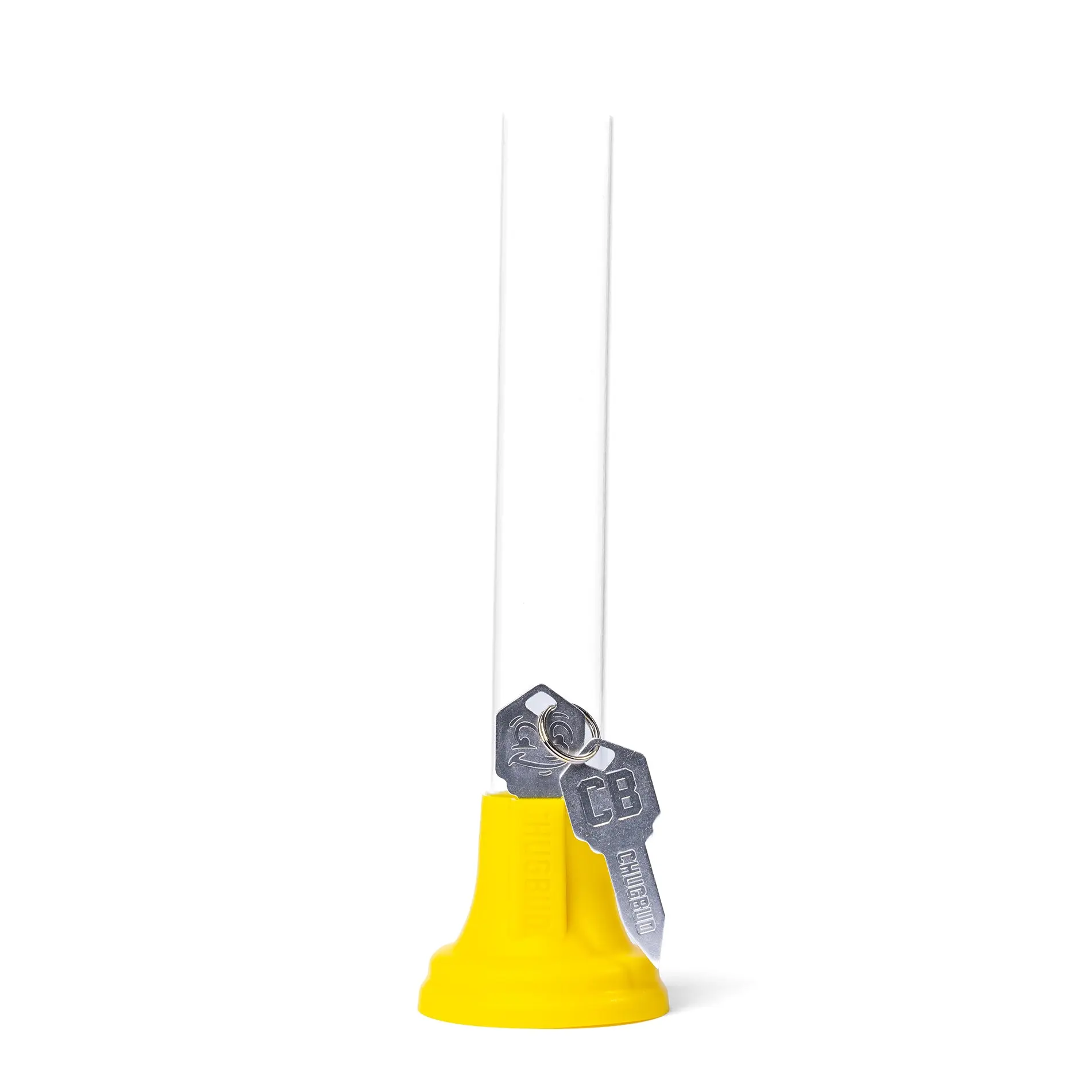 CHUGBUD 2.0 (Yellow) - Pocket-Sized Beer Bong with Durable Silicone Base and Leak-Proof Design for Portable Chugging Fun
