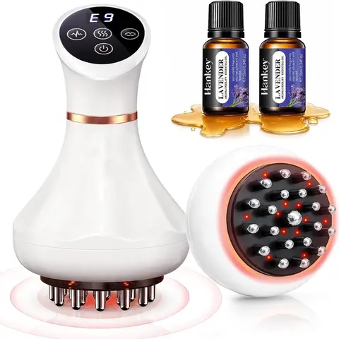 Portable Electric Meridian Brush - Rechargeable Electric Meridian Massager, Handheld Massage Tools for Relaxation,Comes with 2 Massage Oil  Great Gift for ParentsScraping