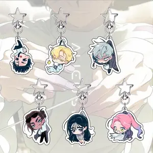 Popular Anime ALIEN STAGE Keychains Pendant Car KeyChain Acrylic MIZI SUA TILL IVAN HYUNA LUKA Fans cosplay Accessories Gifts