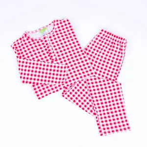 Women's Red Gingham Knit Pajamas - Family Matching Christmas PJs