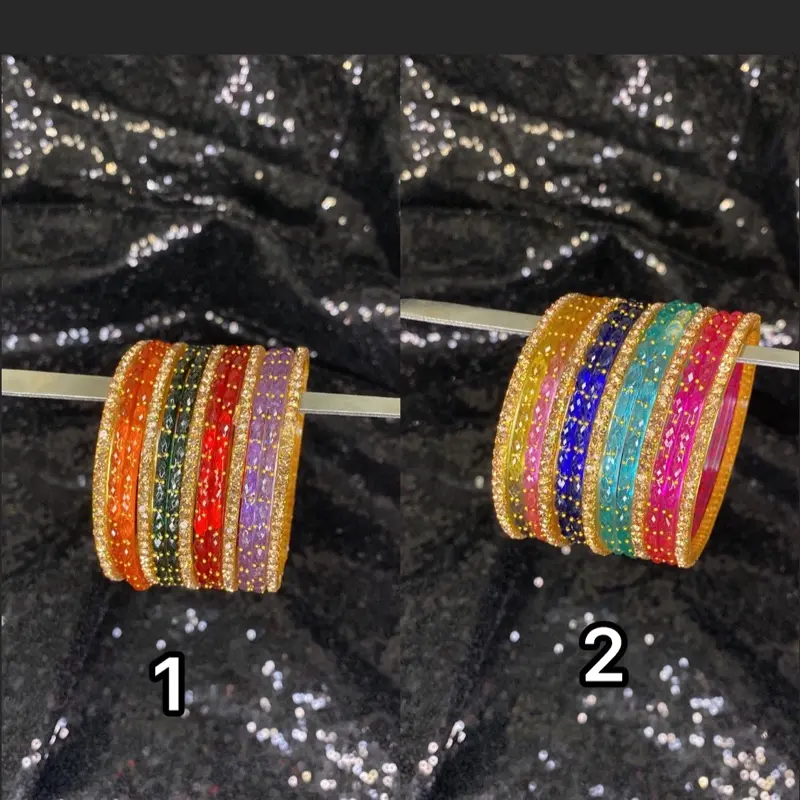2 types of Multi Glassbangles Set 1 and 2. Pick which one you wanted to order number 1 or number 2