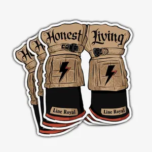 Lineman Theme Vinyl Sticker with Honest Living Line Design - Truck Sticker, Vehicle Exterior Decoration, Laptop Accessory