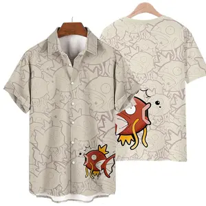 2026 Hawaiian Sets PKM [FREESHIP] Fresh Summer – Youthful – Bold with the PKM Magikarp Aloha Shirt – Unique Anime Hawaiian Shirt for Fans