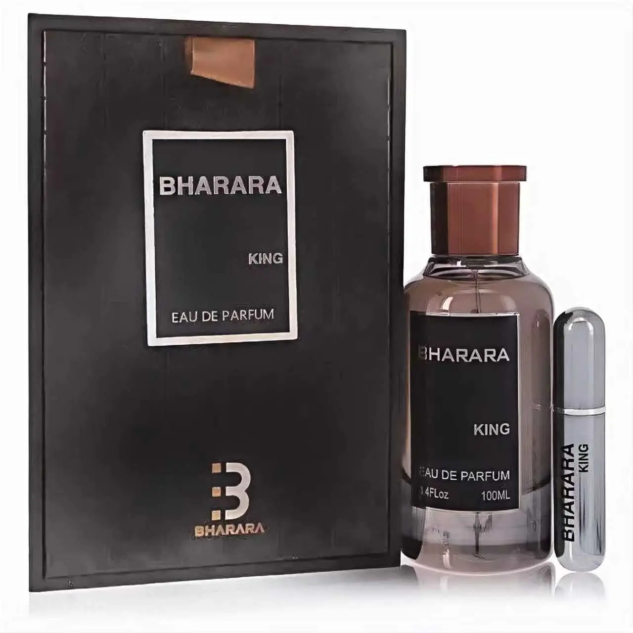 Bharara King Men's Eau de Parfum Spray, 3.4 oz (100 mL) - Citrus, Orange, Fruity, Musk, Amber, Vanilla Notes - Long-Lasting Unisex Fragrance