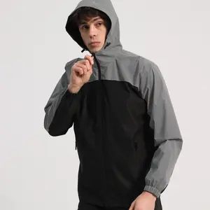 Reflective Windproof Jacket Fashion Running Sports Coat Casual Hip Hop Riding Trench Coat Men's And Women's Night Sports Luminous Jacket