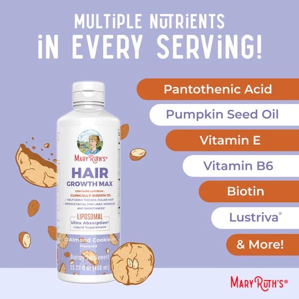 MaryRuth’s Advanced Hair Care Bundle – Daily Liquid Hair Formula 16 oz & Hair Growth Max Liposomal 15.22 oz