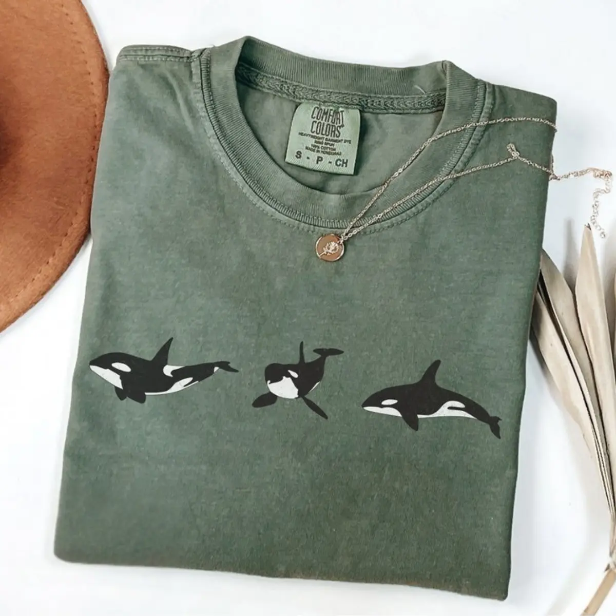 Comfort Colors Orca Whales Shirt, Sealife Orca Whale Tee, Whale Lover Gifted, Ocea Orca Gifted