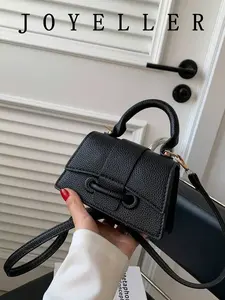 Womens Mini Square Bag – Textured Lipstick Case Style Handbag, Solid Color Versatile Crossbody & Shoulder Purse, Trendy Everyday Tote