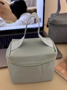 Plain Nylon Makeup Bag Salt Style Simple Portable Mini Cute Sturdy High Aesthetic Pure Color Storage Bag Travel Cosmetic Bags