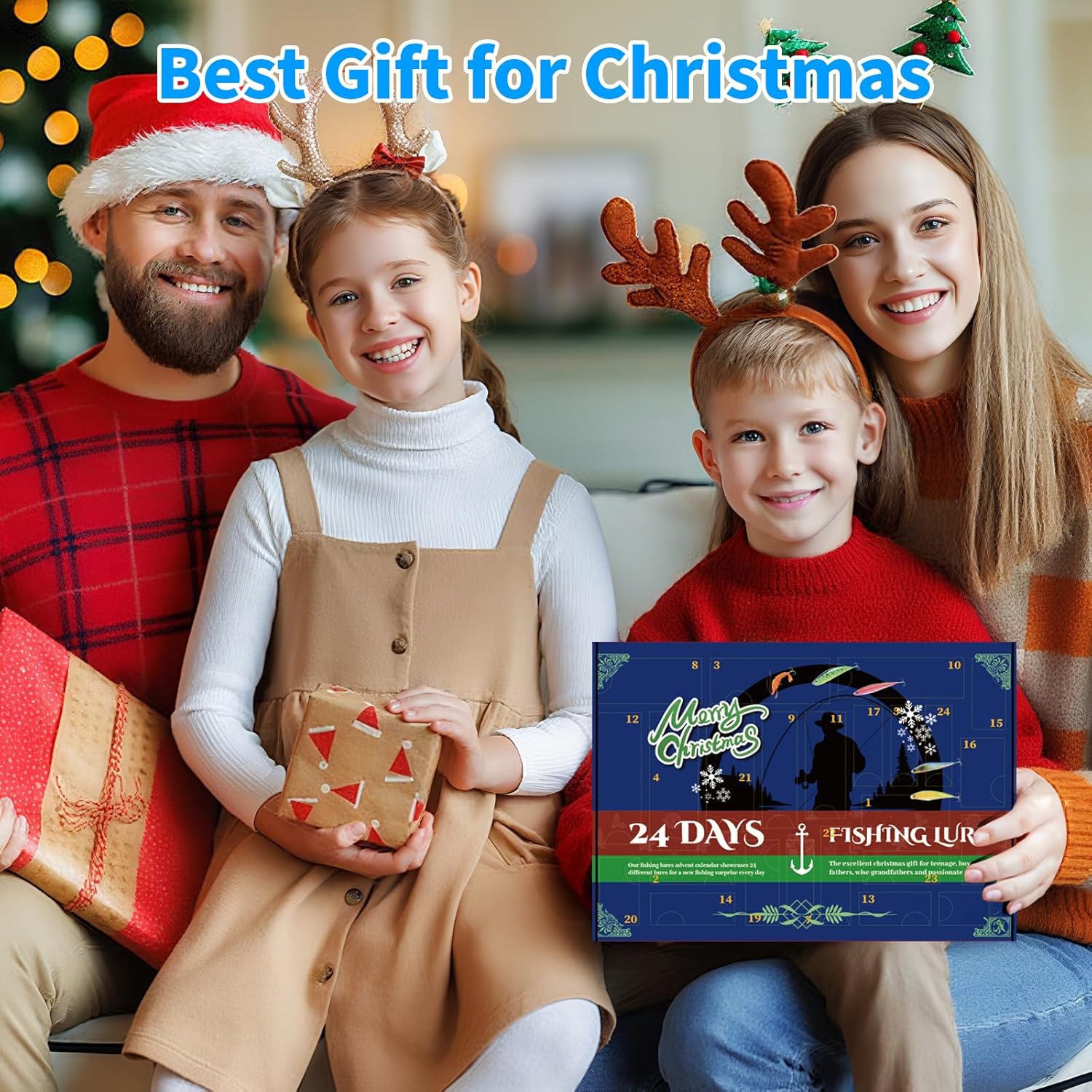 Fishing Advent Calendar 2025 24 Days Lures Set Xmas Countdown Gift for Men Boys Father Brother Fishing Kit