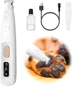 Dog Paw Trimmer, Upgraded 18mm-Blade Electric Dog Clippers for Groomming-with Led Display, Waterproof Pet Micro Precisiion Trimmer, Rechargeable Hair Shaver for Paws, Ears, Face, Rump-and Eyes